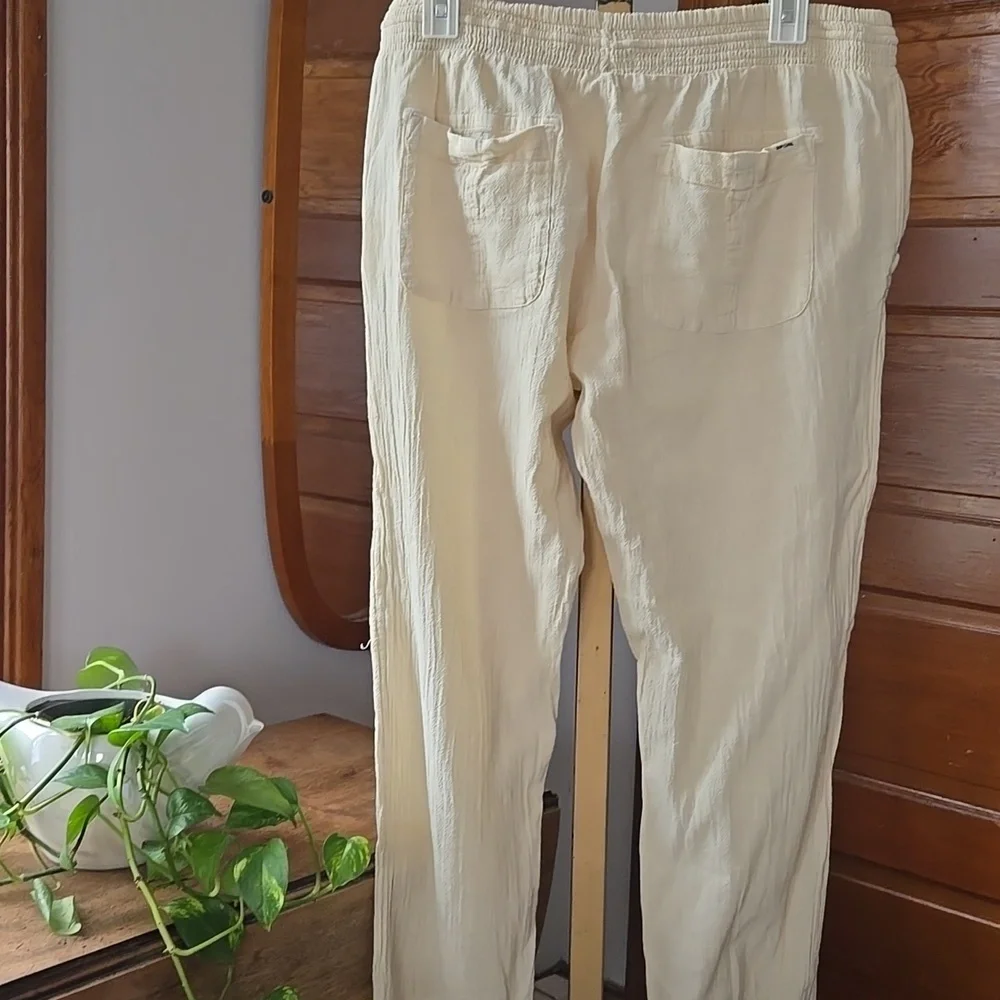 Rip Curl Classic Surf Pants Beachy Ivory Cotton Jogger Large - Picture 5 of 11